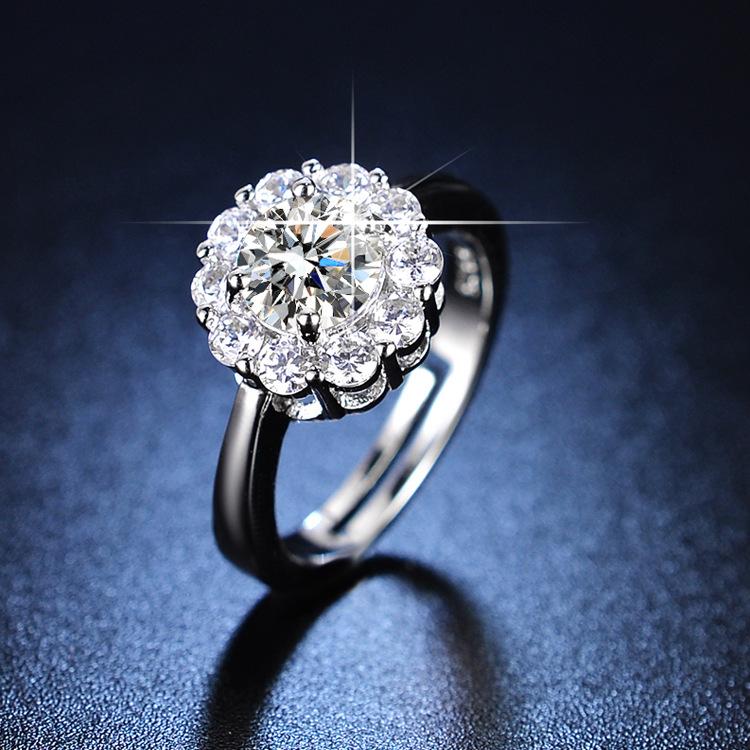 Product Introduction of Deluxe round bag premium super flash moissanite diamond ring ring purity rings bitcoin ring purity ring cincin amirah othman graff ring 15