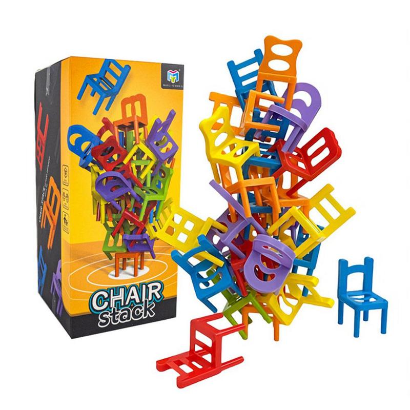 Product Introduction of Colorful Family Board Game A Strategic Educational Toy for Kids Balance Chairs on a Desk to Win N6H3 21