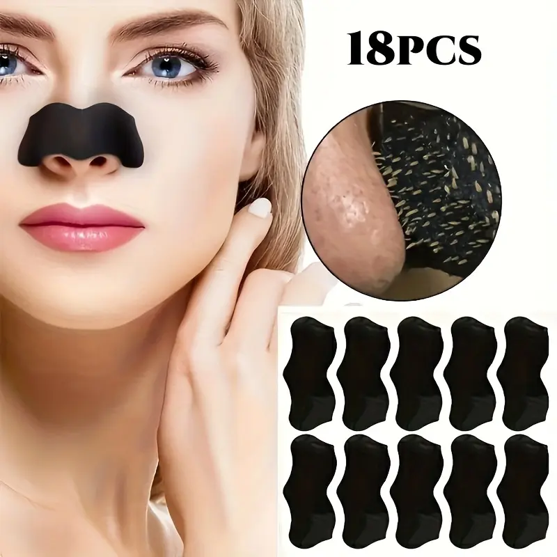Dải Mũi, 18 Chiếc, Làm Sạch Sâu, Miếng Dán Chấm Mụn Trên Khuôn Mặt, Mặt Nạ Mũi, Thích Hợp Để Cải Thiện Vẻ Ngoài Của Mụn Và Mụn Đầu Đen