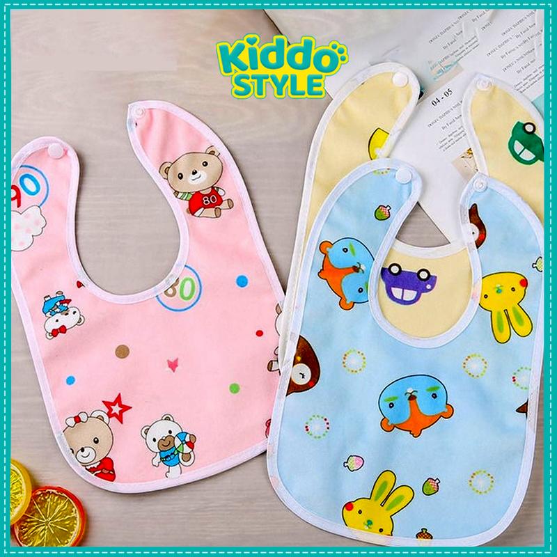 Yếm Ăn Dặm Chống Thấm Nhiều Họa Tiết Đáng Yêu Hình Chữ U Cho Bé Trai Và Bé Gái Voi