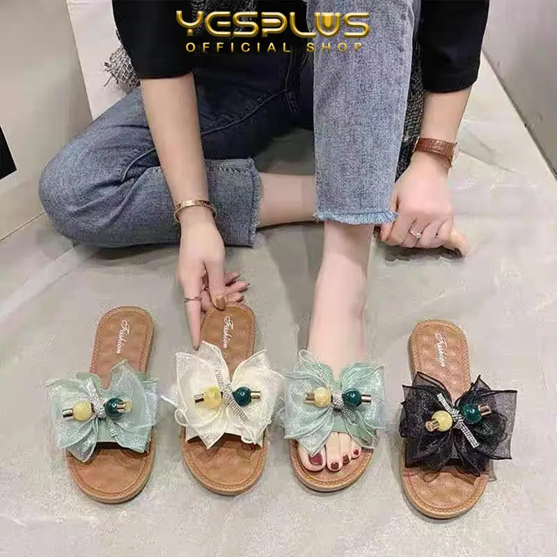 [YESPLUS] 2088 Sandal Selop Jelly Sendal Wanita Motif Pita Import PCU Luar Ruang 5