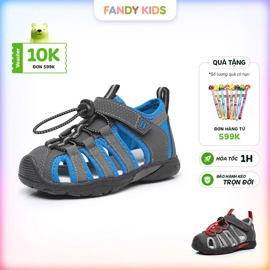 Giày Sandal Chống Chân Bẹt Xixa by Fandykids Y1207, Bít Mũi Lót Êm Chỉnh Hình Chống Trượt - Bảo Hành Trọn Đời