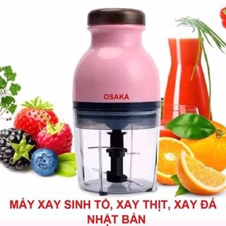 Máy xay sinh tố, xay đá, xay thịt, xay tỏi ớt mini cầm tay đa năng cao cấp osaka mẫu mới [ Màu Hồng Nắp Nâu]
