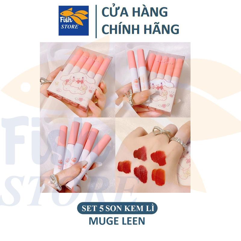 Set 5 Cây Son Thỏ Bông Nội Địa Trung Nữ Cosmetic Women Trang Điểm