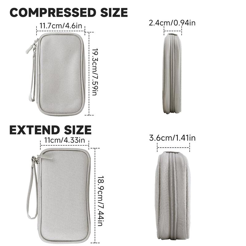 Portable Storage Bag, Waterproof Cable Organizer, Multifunctional Storage Bag for Cable, Charger, Headphone, Hard Drive 1