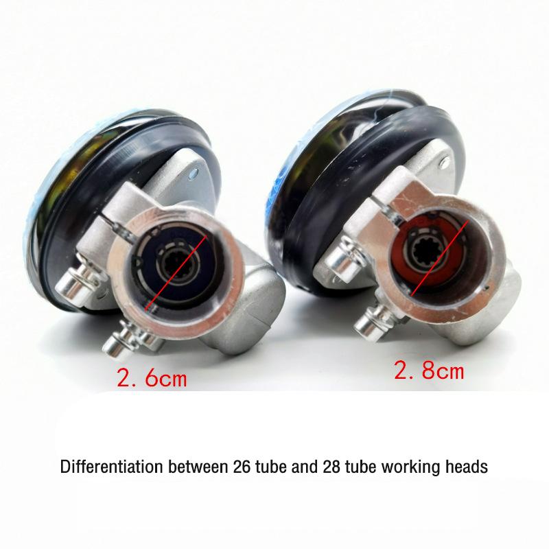 Garden machinery parts brush cutter gearbox assembly lawn mower working head assembly double ear weeding cutter head 3