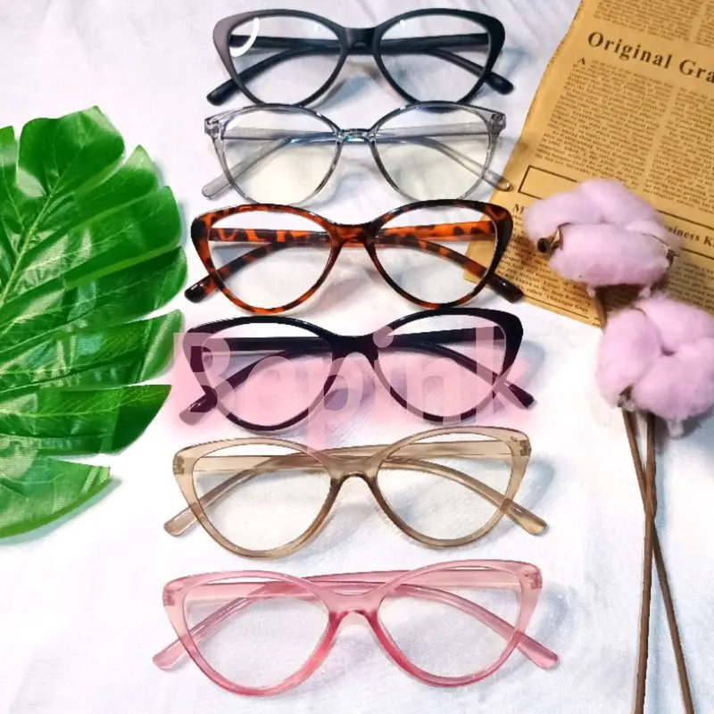 KACAMATA CAT EYE LENSA TRANSPARANT (BEPINK JURAGAN) 6