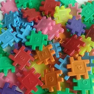 isi 100pcs puzzle kubus mini puzzle block warna warni mainan pelatih motorik anak