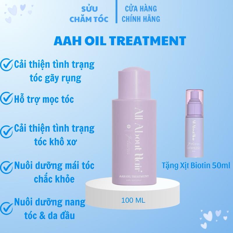    Sale Xả Kho - HSD 30 09 2026   - Tặng Xịt Biotin 50ml Bản Thường. Dầu Ủ OIL TREATMENT - All About Hair  Cải Thiện Tình Trạng Tóc Yếu Và Gãy Rụng . 