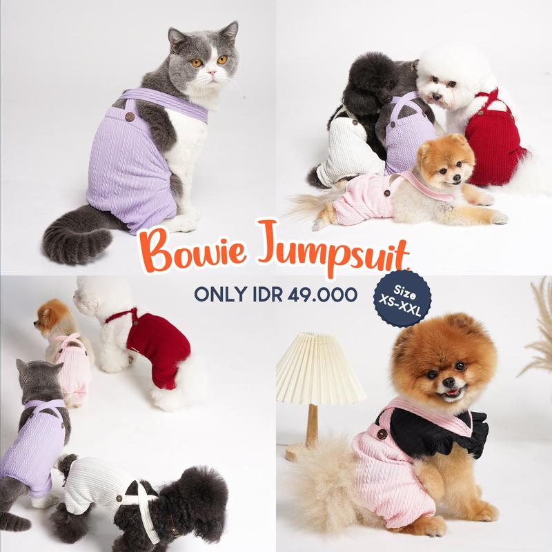 Pawlovin - Baju Anjing & Kucing Bowie Jumpsuit 0