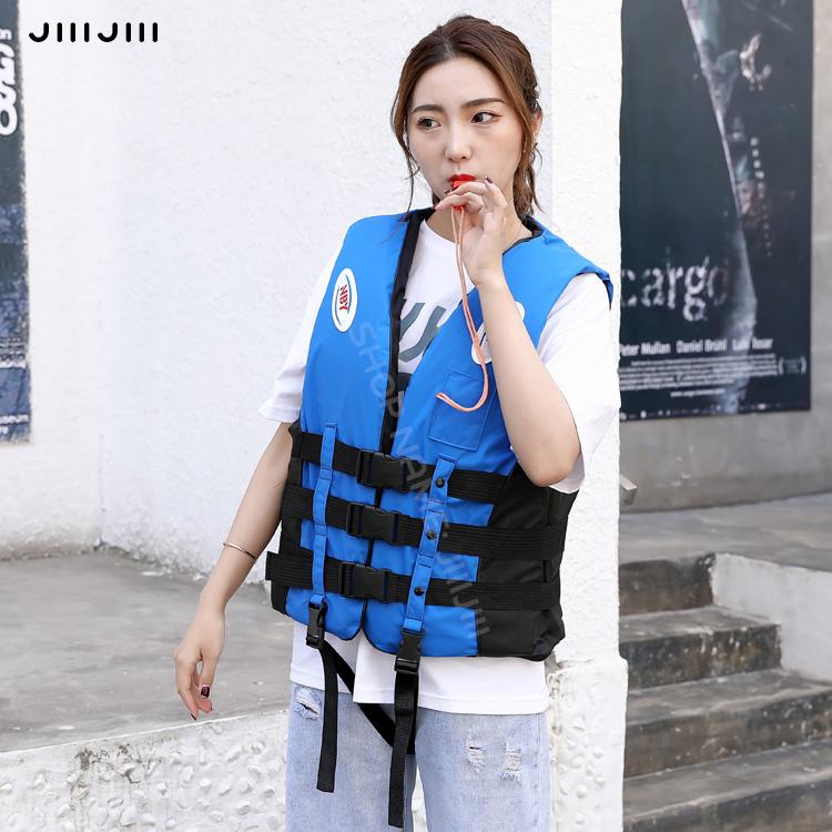 JiiiJiii High buoyancy adult life jacket Children life vest Thickened neoprene fabric Life jackets Outdoor aquatic emergency products Surfing, rafting, swimming, boating equipment 0