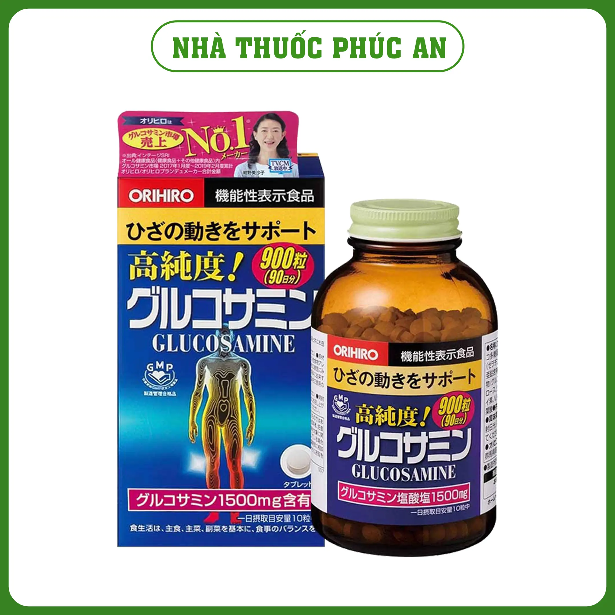 Viên uống hỗ trợ xương khớp Glucosamine Orihiro Nhật Bản 360 - 950 viên