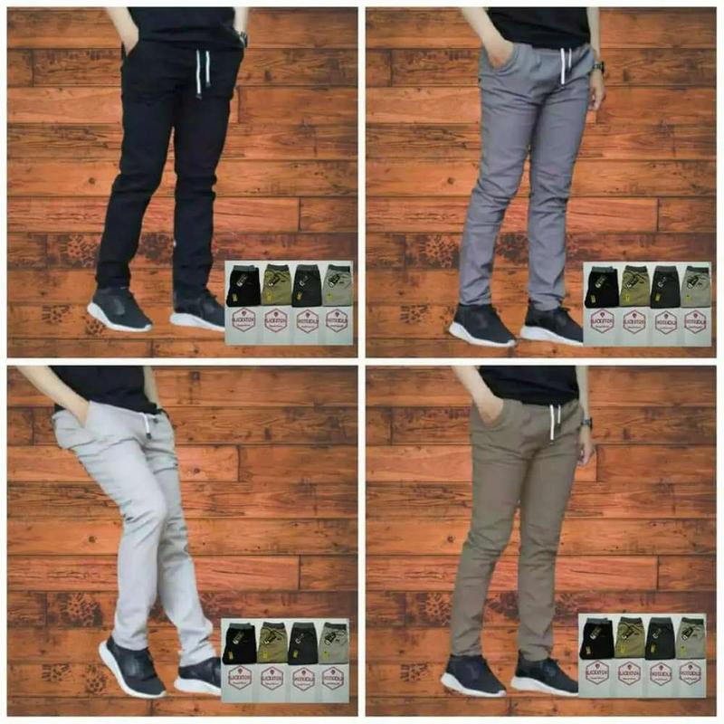 Celana Chino Panjang Pria Big Size Jumbo 27-38 Bahan Melar Adem Dewasa Katun Twill - CNR 4