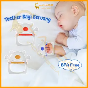 LAKOE Teether Bayi Gelang Mainan Gigitan Bayi Silikon Lembut Bpa Free
