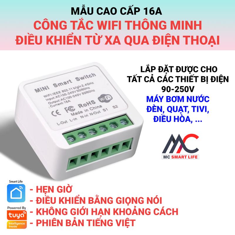 COMBO 3 CHIẾC Công Tắc Thông Minh Điều Khiển Từ Xa Qua Điện Thoại Hẹn Giờ Điều Khiển Bằng Giọng Nói Chính Hãng Bảo Hành 6 Tháng