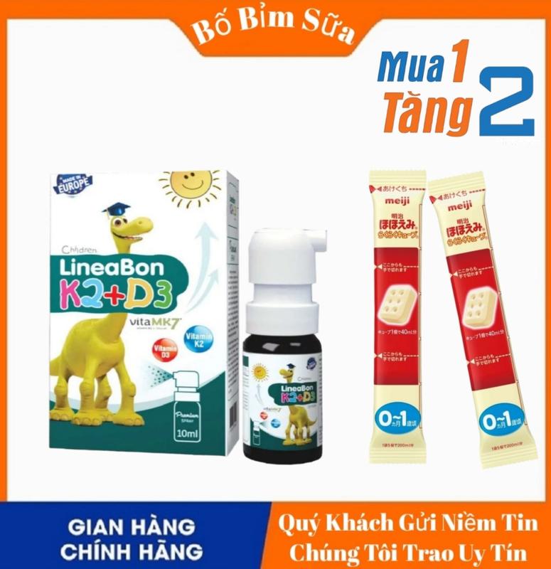 Lineabon Dạng Xịt Màu Xanh Bổ Sung Vitamin D3 K2 Giúp Hấp Thụ Canxi Giảm Nguy Cơ Loãng Xương