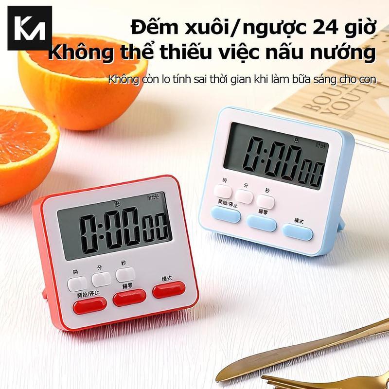 Đồng hồ điện tử để bàn đếm ngược bấm giờ hẹn nấu ăn, làm bánh, tập gym, chơi…