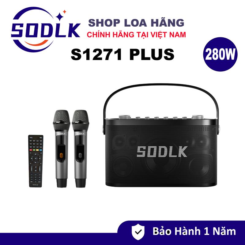 Loa Karaoke Bluetooth 5.3 SODLK S1271 PLUS 280W pin 24000mAh. Điều Chỉnh Âm Trầm HIFI High School Yêu Cầu Bài Hát Kỹ Thuật Số Loa ngoài trời cho gia đình - Chính hãng bảo hành 12 tháng loa bluetooth Củ Loa Nghe Nhạc loa _ di động sodlk speaker
