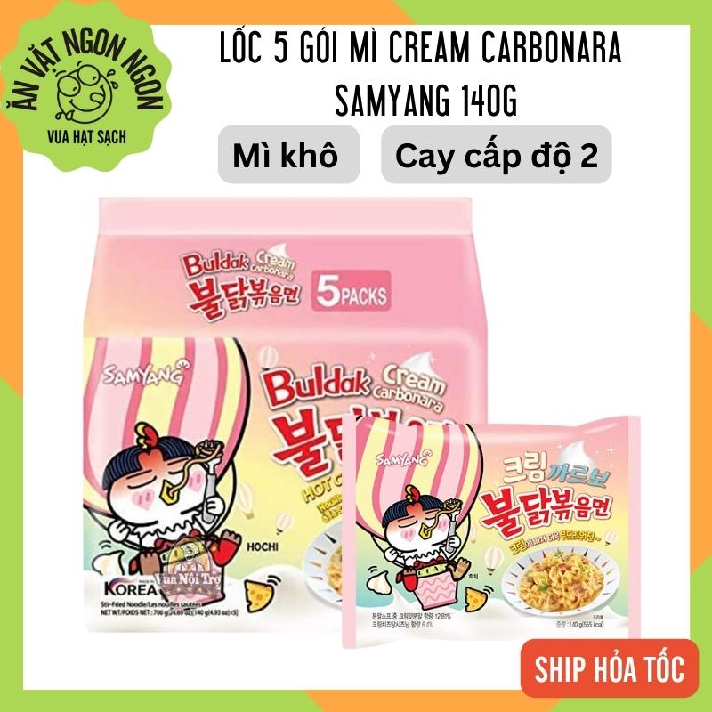  Lốc 5 gói mì Samyang vị Cream Carbonara Hàn Quốc Cay 140g 