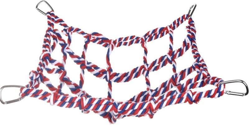 Product Introduction of New Creative Pet Hamster Squirrel Parrot Colorful Hand Woven Hook Climbing Net Home Parrot Toy Hammock Net Small Pet Supplies 9