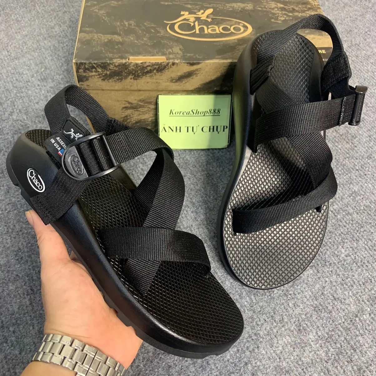 Dép Sandal Đôi Chaco Nam Nữ Quai Dù Đế Ko Nhăn Lún Mã D158n