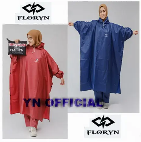 RAINCOAT' JAS HUJAN PONCO LENGAN PREMIUM ORIGINAL BY FLORYN KUALITAS TERBAIK / BAHAN PREMIUM PVC 0.25 TEBALLL