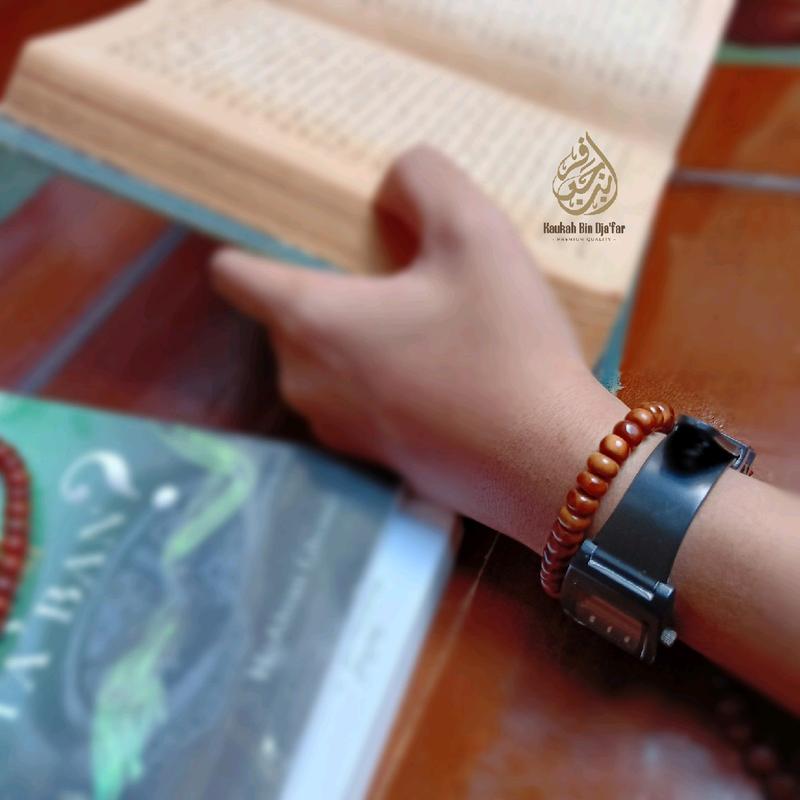 BinDja'far - Gelang Tasbih 33 Estetik Kaukah Asli Premium Quality Pria Wanita Dewasa - Gelang Tali Serut Kokka Bracelet Uniseks Coklat Aksesoris Couple Laki-laki Perempuan 3