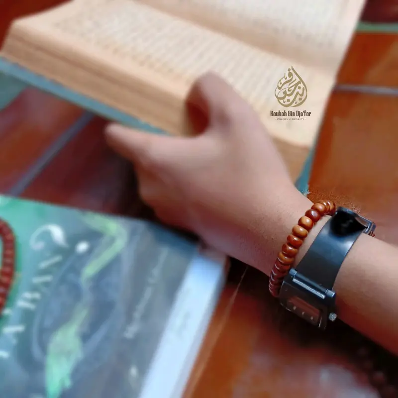 BinDja'far - Gelang Tasbih 33 Estetik Kaukah Asli Premium Quality Pria Wanita Dewasa - Gelang Tali Serut Kokka Bracelet Uniseks Coklat Aksesoris Couple Laki-laki Perempuan 3