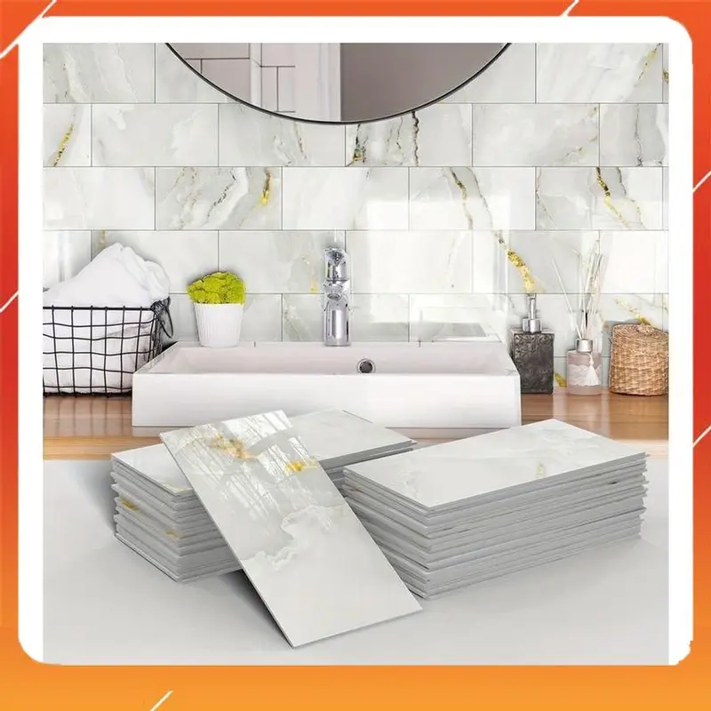 Combo 100 Miếng Dán Tường Phủ PVC Tráng Nhôm Kích Thước 60 x30cm Decor Phòng , Tuỳ Chọn Nhiều Mẫu 1