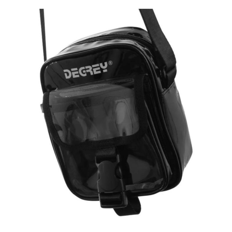 Túi đeo chéo Degrey Nam Nữ màu đen chất liệu da PU bóng sang trọng đẹp Bag Đeo Vai