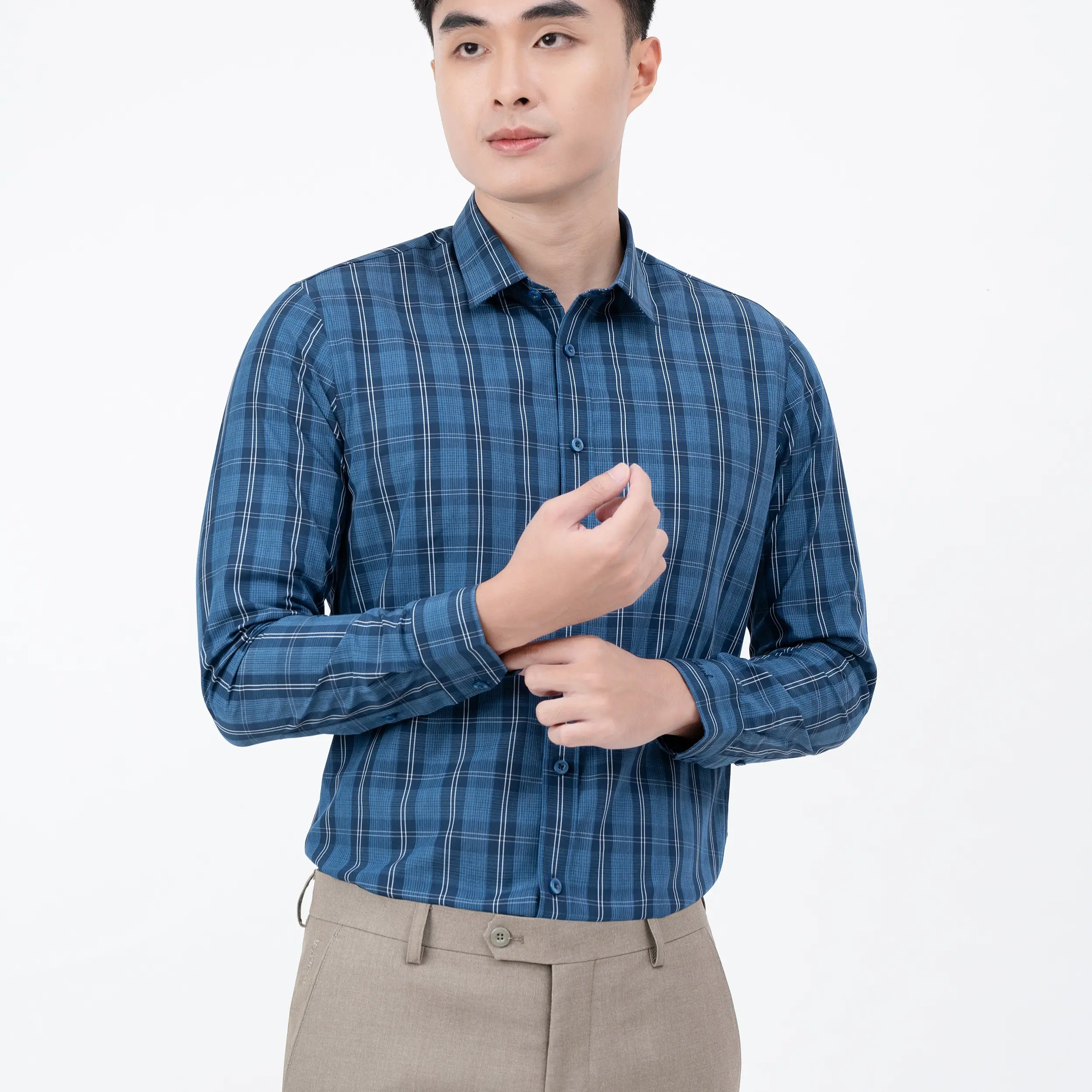 ÁO SƠ MI NAM DÀI TAY CARO SLIM FIT, NHIỀU MÀU, ÍT NHĂN, GIỮ PHOM DÁNG, MỀM MẠI, LỊCH LÃM PHONG CÁCH