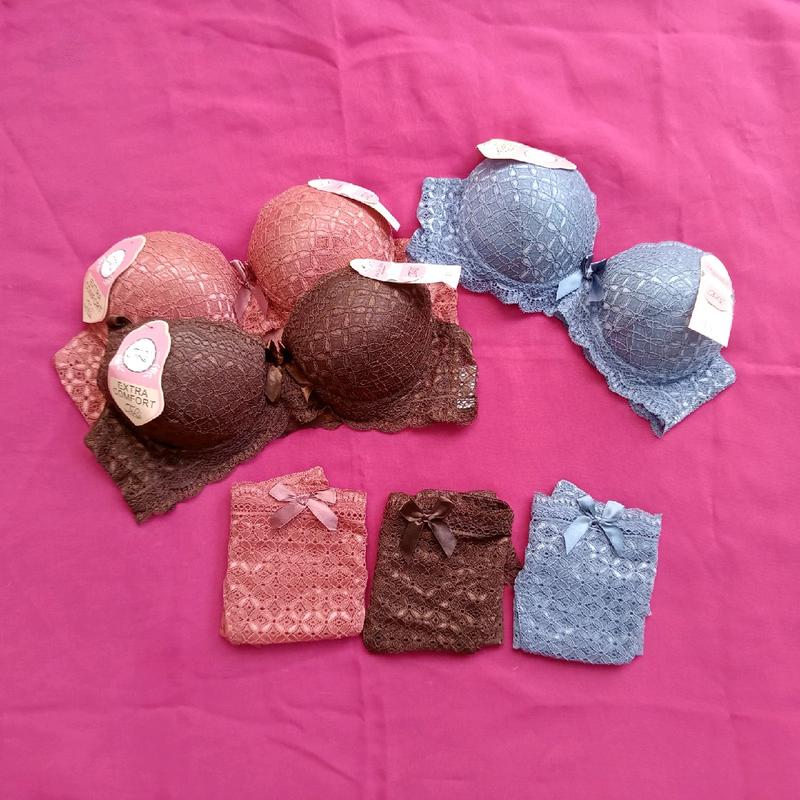 BRA SET bh + cd beha celana dalam wanita setelan renda import quality RC03 36-42 cup B / bra sexy hot busa motif bunga import 1 set beha dewasa hot sexy 9