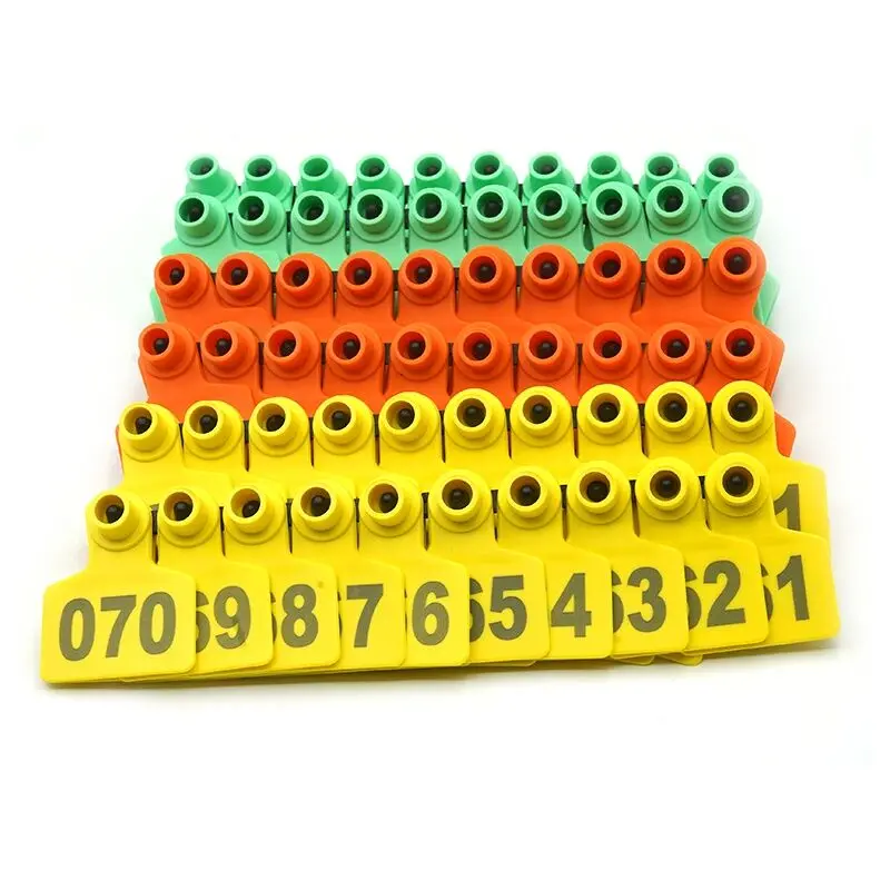 Đánh dấu tai cho lợn, 20 cái, Thẻ tai cho dê, Thẻ tai cho gia súc, Nhãn hiệu ID, cho lợn, cừu và dê, 5x4cm 1