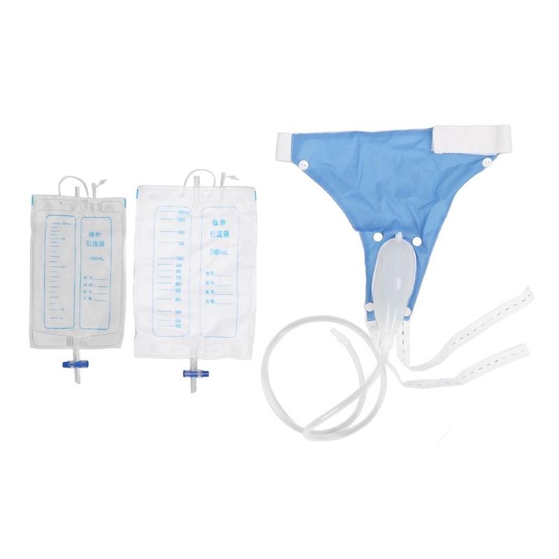 COMBO 2 Bộ Quần Đi Tiểu Silicone Cho Nam, Cụ Ông và Nữ - Dung Tích 1000-2000ml - Túi Đựng Nước Tiểu Chống Rò Rỉ