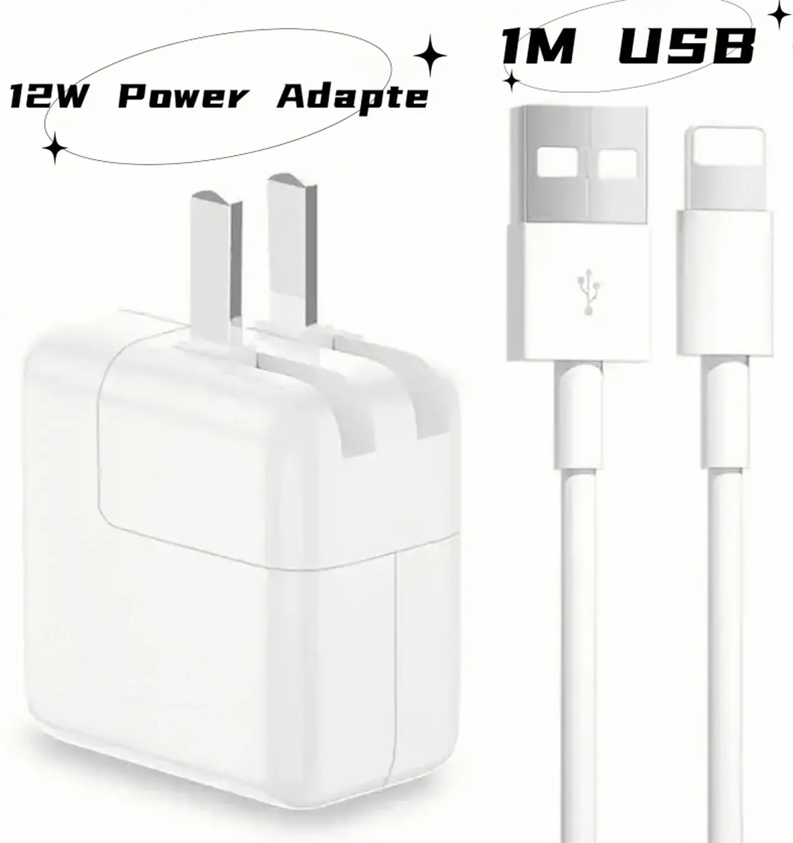 USB Data Cable and adapterquick charge to Suitable for Pad/Phone SE 5 6 7 8 11 12 X XR XS PLUS Pro Max Pad mini Air Charger Charging Mobile Plug Connector Portable Cellphone Smartphone Electronic fast charger