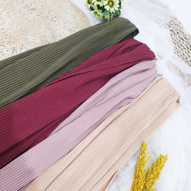 Product Introduction of Pashmina Full Plisket Lidi Ceruty Babydoll / Pleats Garis Muslim Ceruti Syal 3
