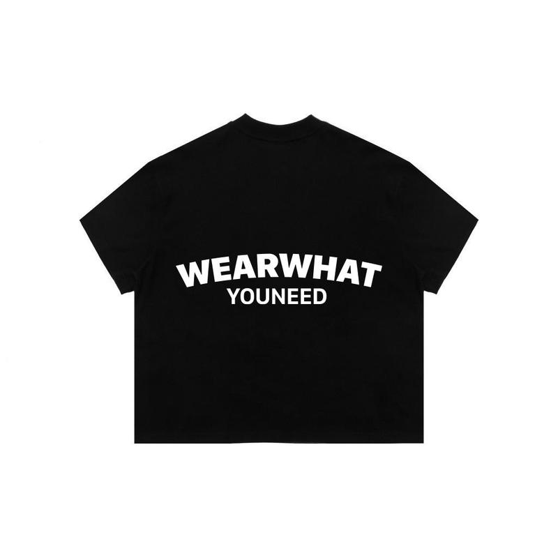 Áo thun WWYNSTU BOXY TEE basic logo tee black / white cotton 250GSM 3