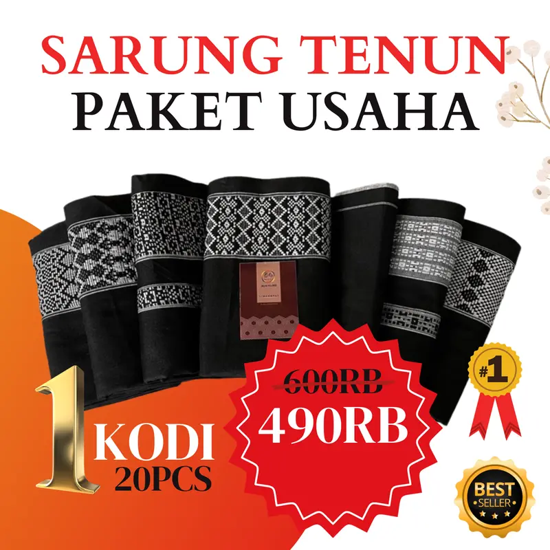 PAKET USAHA SARUNG 20PCS / 1KODI Muslim Tenun 0