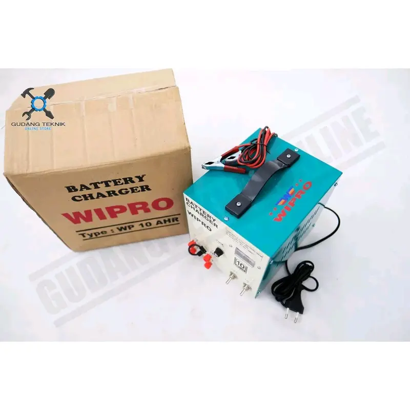 Charger Aki Mobil Motor WIPRO / Baterai Charger 10AH/Cas Accu 10 AH 3