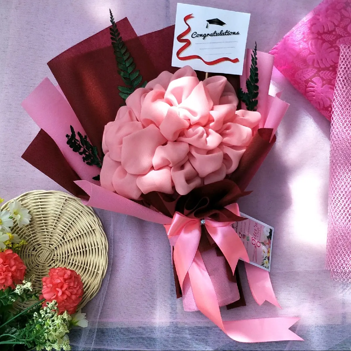TERMURAH! BUKET JILBAB BELLA SQ KADO WISUDA ULANG TAHUN WEDDING ANNIVERSARY