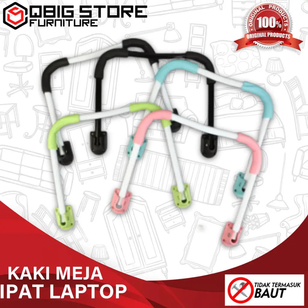 Kaki meja lipat laptop / Peretelan meja laptop / Meja belajar