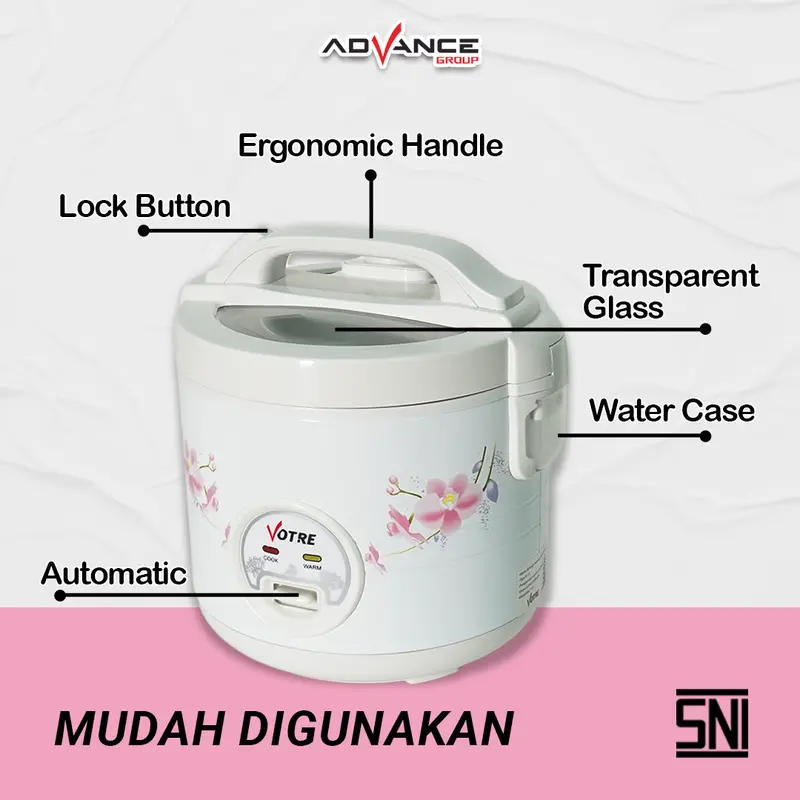 [ischasargita77] Advance Rice Cooker G11 Tutup Kaca Transparan Penanak dan Penghangat Nasi 1.2L Magicom Bergaransi 1 Tahun 2