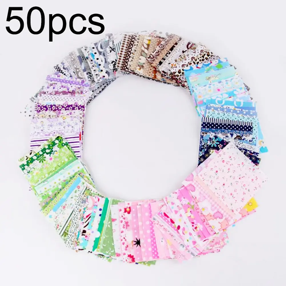 Vải Bông, 50 Cái, Tự Làm Thủ Công Chắp Vá, Chần Bông, May Vá, Đồ Thủ Công, Vải Sổ Lưu Niệm