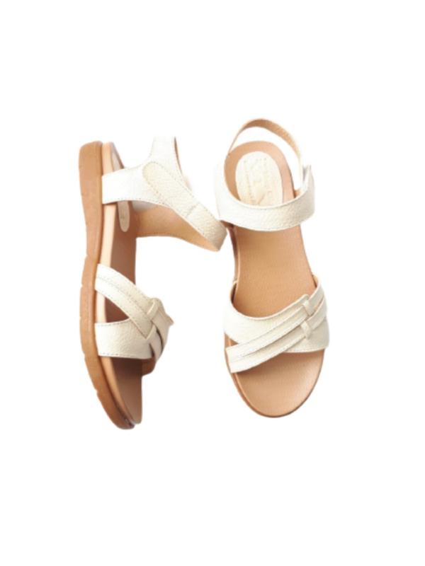 Giày xăng đan nữ đế bằng da bò thật cao cấp VI VI Sandal DéP