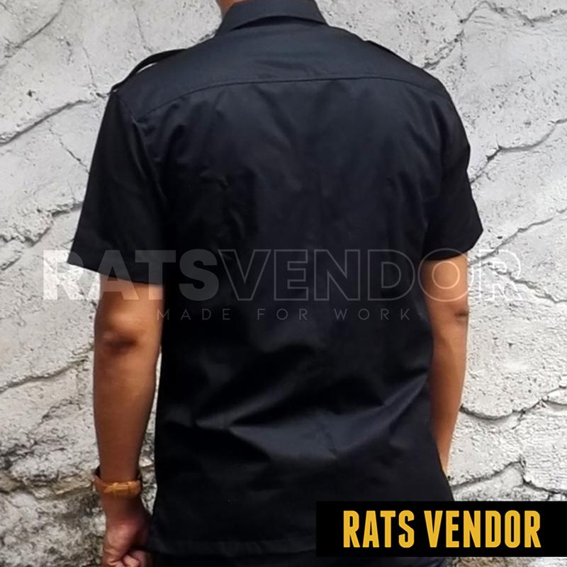 Ratsvendor Kemeja Lapangan / Outdoor / Gunung / PDL Lengan Pendek Warna Hitam 3