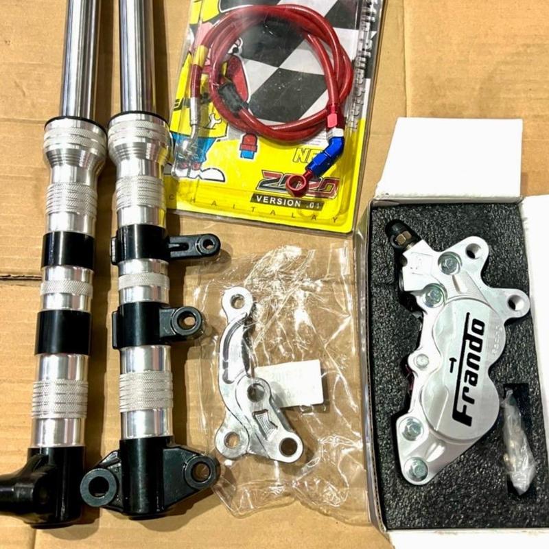  Combo 4 món  dàn chân trước  heo dầu frando 4 pis,dây dầu bấm bass heo cnc phuộc phay thái  Phụ Tùng Phụ Kiện phuộc  phay cap 