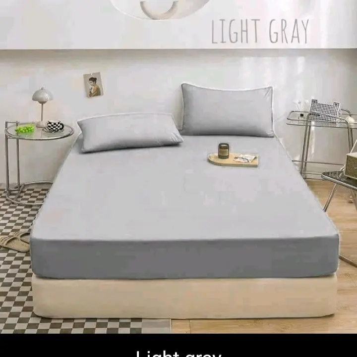 plain 3in1 NO LUKOT NO GUSOT BEDSHEET WITH 2 PILLOWCASE