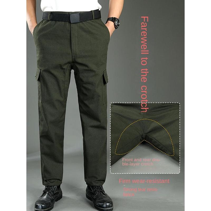Wear-Resistant Solid Workwear Work Pants Men's Loose Spring and Autumn Welding Welder Labor Protection Clothing Labor Protection Pants Overalls Overalls Menswear Trouser Lingerie Bowling 1