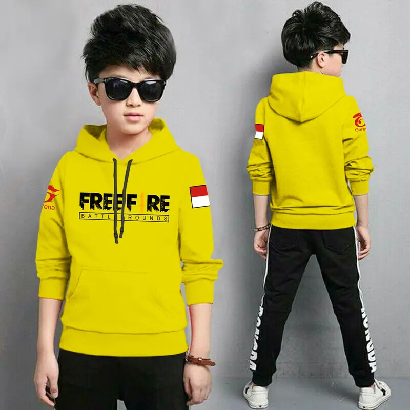 Jaket FF BENDERA Anak Laki Laki/Jaket Anak Terbaru/Hoodie Anak / Anak Gaming Bahan Fleece Tebal 4-11 TAHUN 6