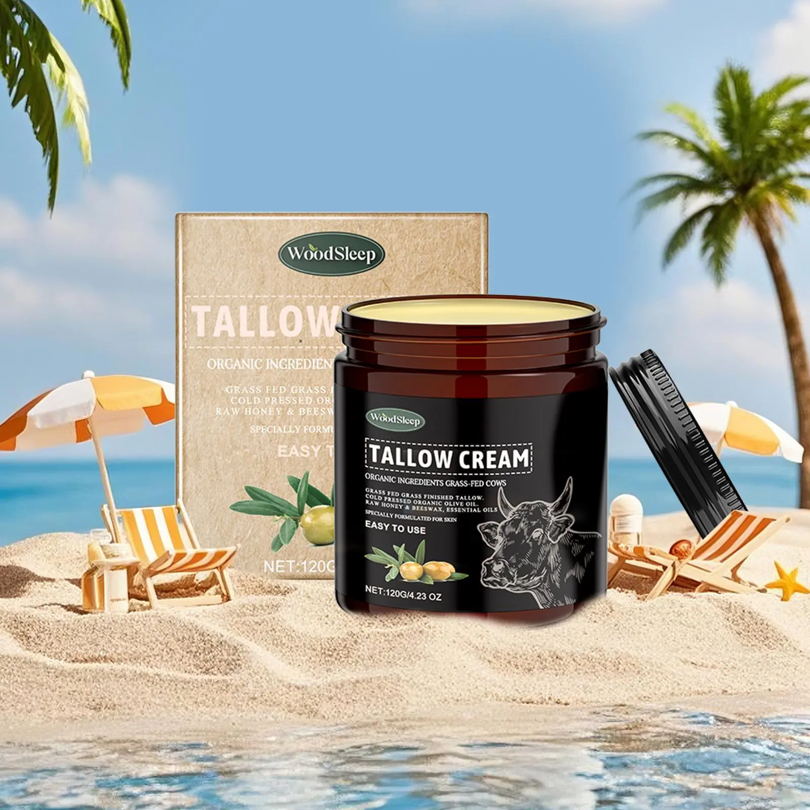 Tallow Cream, 1 Box Moisturizing Body Butter, Hydrating Skin Care Cream, Nourishing Body Care Product for Women & Men